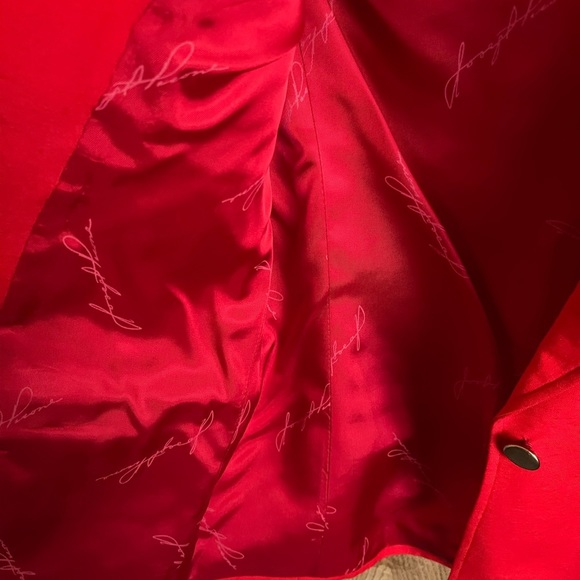 Saks Fifth Avenue Joesph Picone red blazer with matching skirt.Size 8 Valentine - Picture 16 of 16